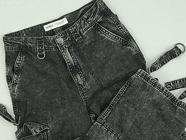 oversized jeans: Bershka, Spodnie cargo damskie, rozmiar S — 1