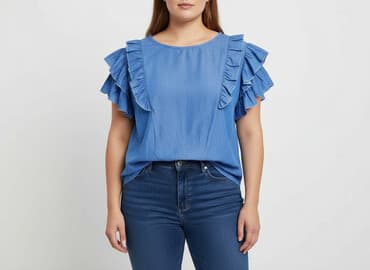 shein bluzka z dekoltem: Shein, Women's blouse, size 4XL — 1