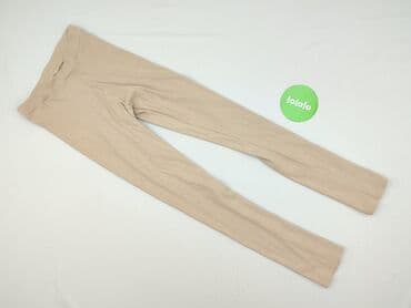 legginsy beżowe prążkowane: Legginsy Sportowe damskie, rozmiar S — 2