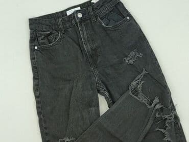 czarne jeansy stradivarius: Bershka, Jeansy damskie, XS — 1