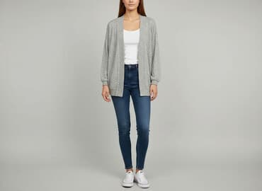 sweter w warkoczowy splot h m: H&M L.O.G.G., Kardigan damski, rozmiar XS — 8