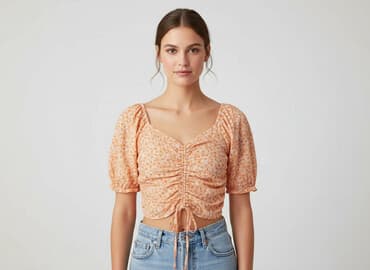 pomarańczowa marynarka mohito: H&M, Bluzka damska, rozmiar S — 6