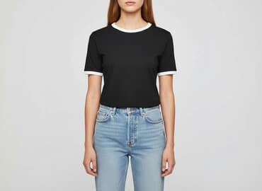 czarne t shirty zara: Zara, T-shirt damski, rozmiar S — 6