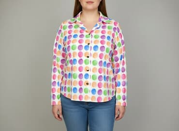 modne sukienki asymetryczne: Bluzka damska, 2XL — 6