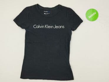 białe t shirty basic: Calvin Klein Jeans, T-shirt damski, rozmiar XS — 2