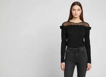 bluzki czarne mohito: Mohito, Bluzka damska, rozmiar S — 6