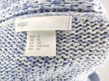 niebieski sweter hm: H&M Basic, Sweter damski, rozmiar XL — 4