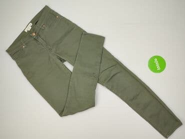 marynarka khaki h m: H&M L.O.G.G., Spodnie materiałowe damskie, M — 2