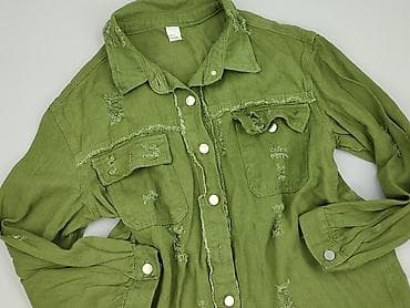 Kurtka/koszula damska oversize w kolorze khaki/oliwkowym, styl