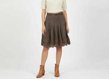 spódnice brązowa midi: Spódnica damska, rozmiar M — 1