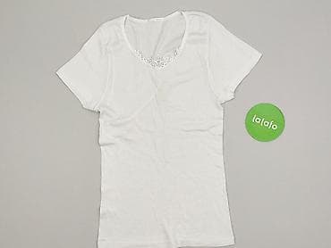 biale gladka bluzki: T-shirt damski, rozmiar S — 2