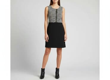 czarna sukienka ze srebrnymi dodatkami: Zara, Sukienka damska, L — 6