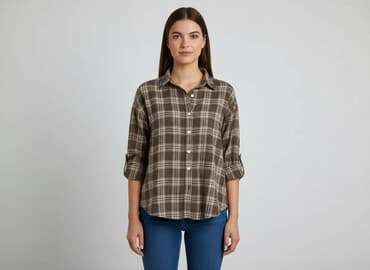 shein koszula w kratę: Shein, Koszula damska, rozmiar M — 1