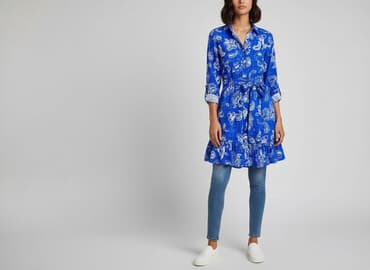 biała koszulowa sukienka zara: Zara, Sukienka damska, rozmiar S — 1