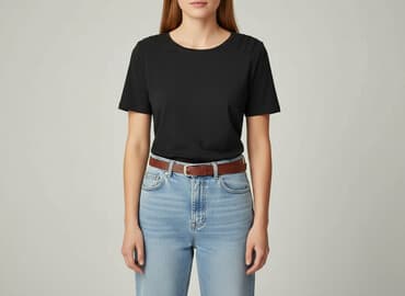 czarne t shirty damskie w serek: Reserved, T-shirt damski, rozmiar M — 7