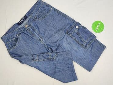 spodnie dżinsowe szerokie: Used Jeans, Spodnie 3/4 dla mężczyzn, rozmiar XL — 2