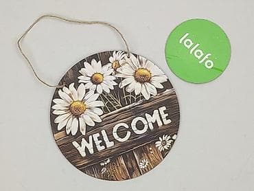 Artykuły papiernicze: Okrągła zawieszka dekoracyjna „WELCOME” z margaretkami - Materiał — 2