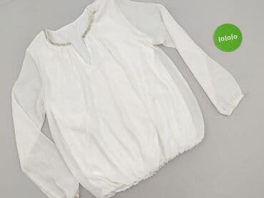 biała bluzka damska rękaw 34: Bluzka damska, rozmiar L — 2