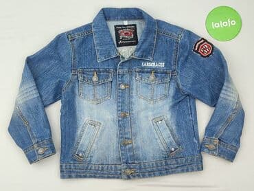 czapka fox z daszkiem: Dziecięca kurtka jeansowa, 7 lat, 116-122 cm, C&A, stan - Bardzo dobry — 2