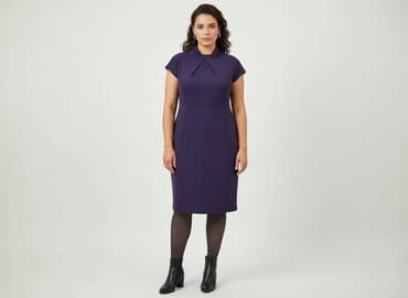 fioletowe sukienki plus size: Sukienka damska, rozmiar 2XL — 7