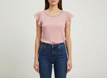 złota bluzka cekinowa: Bluzka damska, rozmiar M — 7