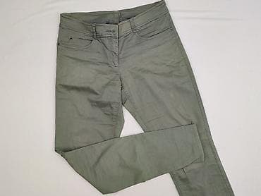 spodnie dresy khaki: Spodnie materiałowe damskie, rozmiar L — 1