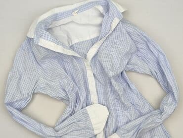 koszula w bialo niebieska krate damska: Women`s shirt, size XS — 2