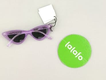 złote dodatki do zielonej sukienki: Glasses, Sunglasses, Cat eyes design, condition - Perfect — 3