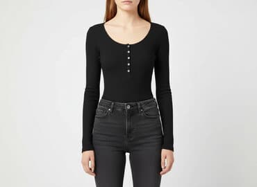 dodatki do czarnej bluzki: H&M, Bluzka damska, rozmiar XS — 8