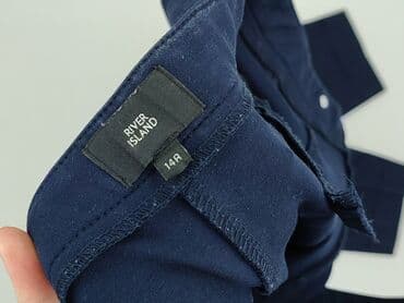 woskowane legginsy z wysokim stanem zara: River Island, Spodnie materiałowe damskie, rozmiar XL — 4