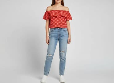 spódnica i bluzka na imprezę: Women's blouse, size S — 1