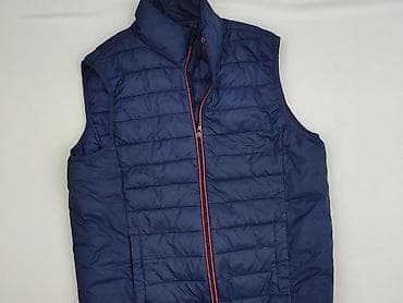 Męska pikowana kamizelka LIVERGY - Kolor: granatowy z kontrastowym