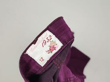 fioletowe jeansy damskie: Spodnie materiałowe damskie, rozmiar M — 4