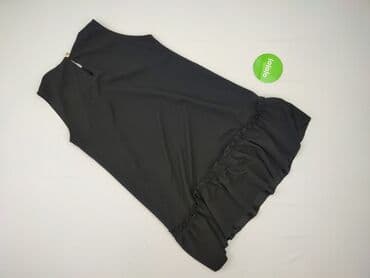 czarna sukienka z przezroczystymi rękawami: Women`s dress, size S — 4