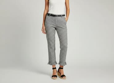 zara spodnie dzianinowe: Zara, Spodnie materiałowe damskie, rozmiar M — 7