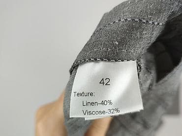 lniana: Spodnie materiałowe damskie, rozmiar XL — 4
