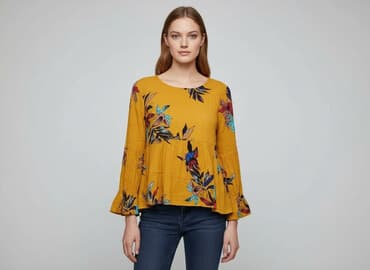 bluzki damskie pomarańczowa: Bluzka damska, rozmiar S — 6