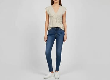 top zara basic: Zara, Women's blouse, size S — 6