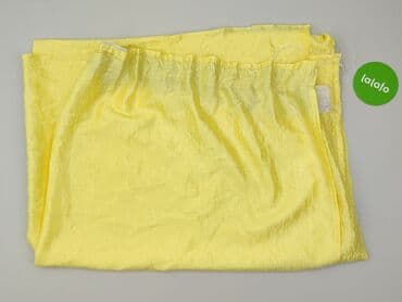 krótkie zasłony: Żółte zasłony z lekkiej, lekko gniecionej tkaniny - Kolor: pastelowy — 3