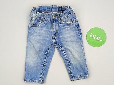 plecaki hm: Spodnie jeansowe, H&M, 6-9 miesięcy, stan - Idealny — 2