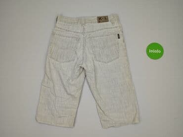 spodenki krótkie plus size: Material trousers for women, size M (EU 38) — 3