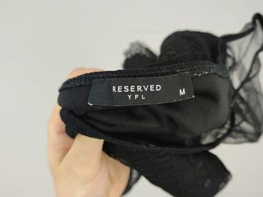 czarne bluzki z przezroczystymi rękawami: Reserved, Bluzka damska, rozmiar M — 5