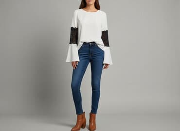 koszulka z tiulem: Bluzka damska, rozmiar M — 7