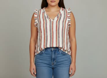 bluzka w paski pepco: Papaya, Bluzka damska, rozmiar XL — 6