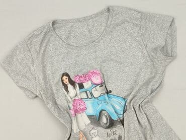 koszulki damskie z zabawnymi nadrukami: With Love, T-shirt damski, rozmiar S — 1