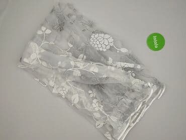 Świece: Firanka woalowa z motywem kwiatowym – biała, lekko prześwitująca - — 2