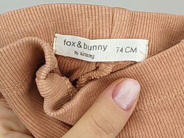 woskowane spodnie dla dziewczynki: Spodnie dresowe, Fox&Bunny, 6-9 miesięcy, stan - Idealny — 4