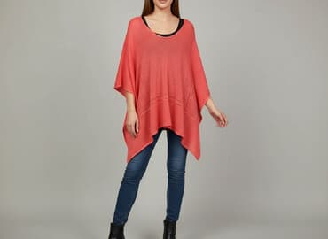 byolala kurtki zimowe: Ponczo damskie, rozmiar L — 5