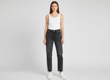 dziurawe dżinsy: Sinsay, Jeansy damskie, rozmiar M — 1