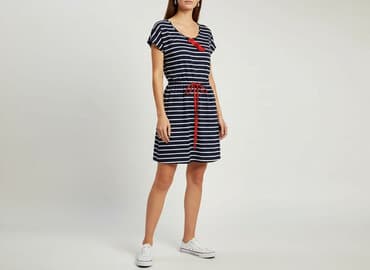 krótkie spodenki w paski: Sukienka damska, rozmiar M — 5